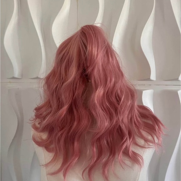Wavy Pink Hair Wig - Picture 2 of 5
